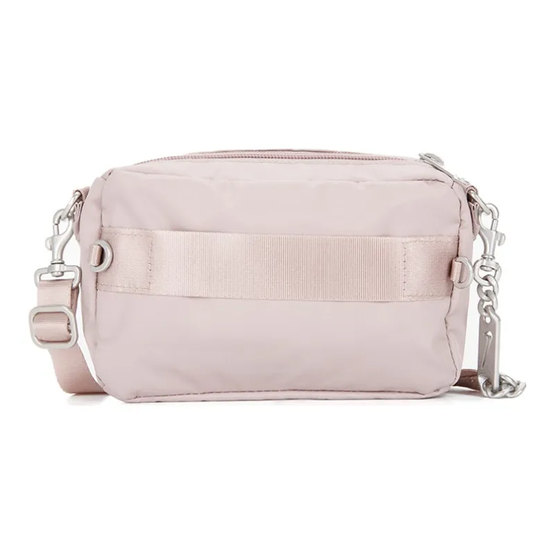 Nike Fabric Sports Bag, Crossbody Bag Regular Unisex Gray Pink-0