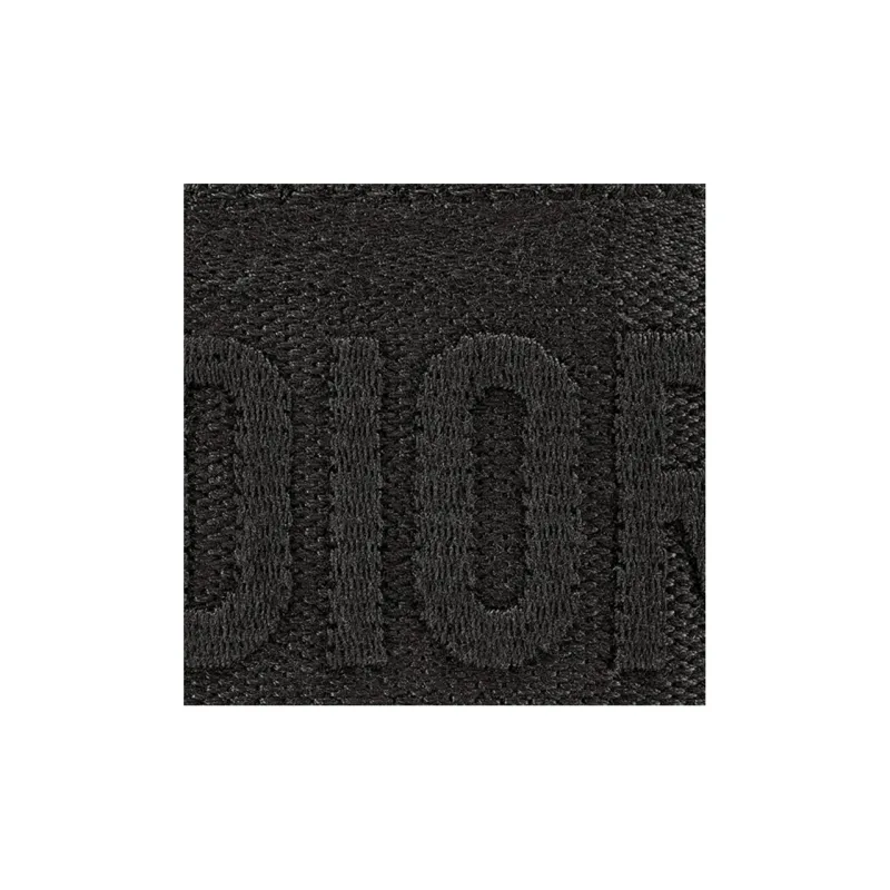 DIOR DiorTravel Fabric Embroidered Logo Toiletry Bag Travel Storage Bag Handbag Makeup Bag Women's Black-4