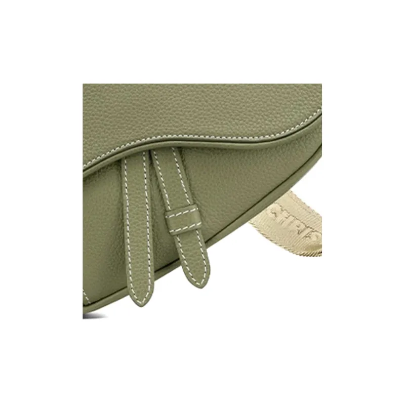 DIOR Saddle Grained Calfskin Saddle Bag Shoulder Bag Crossbody Bag Men's Avocado Green-4