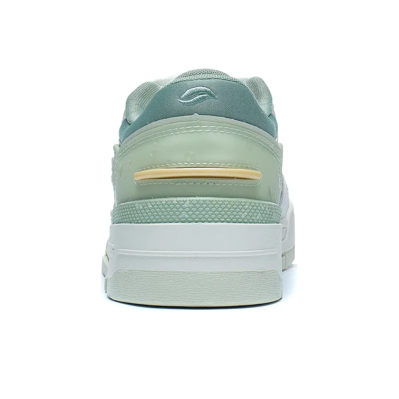 LiNing 001 BTC Btc Prm Anti Slip Wear Resistant Low Top Skateboard Shoes Women's Pale Greenish White Jade Color-5