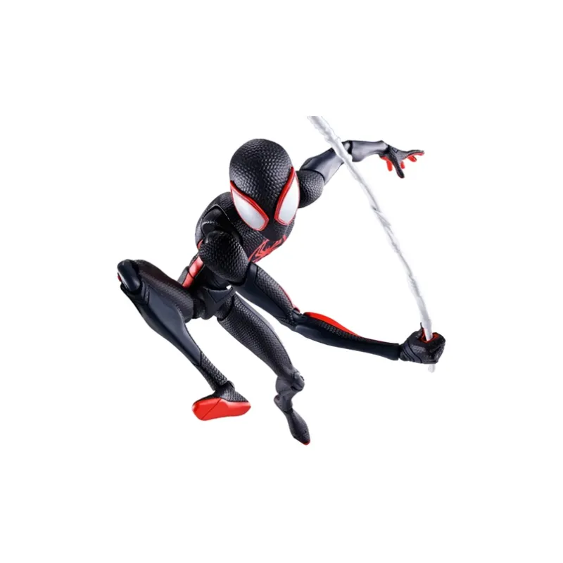BANDAI SHF Spider Man Parallel Universe Spider Man Miles Morales Hobby Model 15.5cm-0