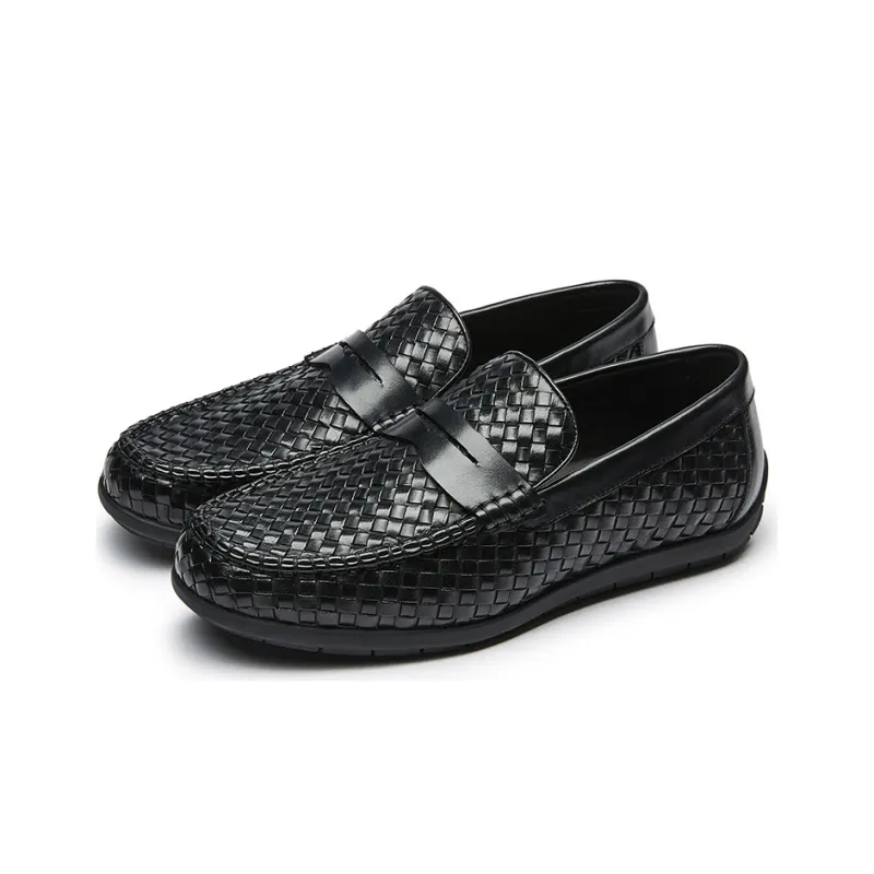 KANGNAI Men's Casual Shoes Men Low-Top Black-1