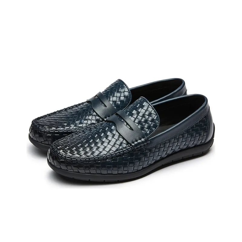 KANGNAI Men's Casual Shoes Men Low-Top Blue-1