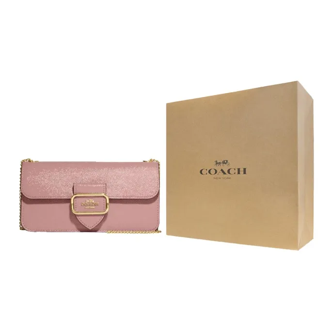 COACH Morgan Leather Clutches Shoulder Bag Crossbody Bag Small Size Women's Pink-8