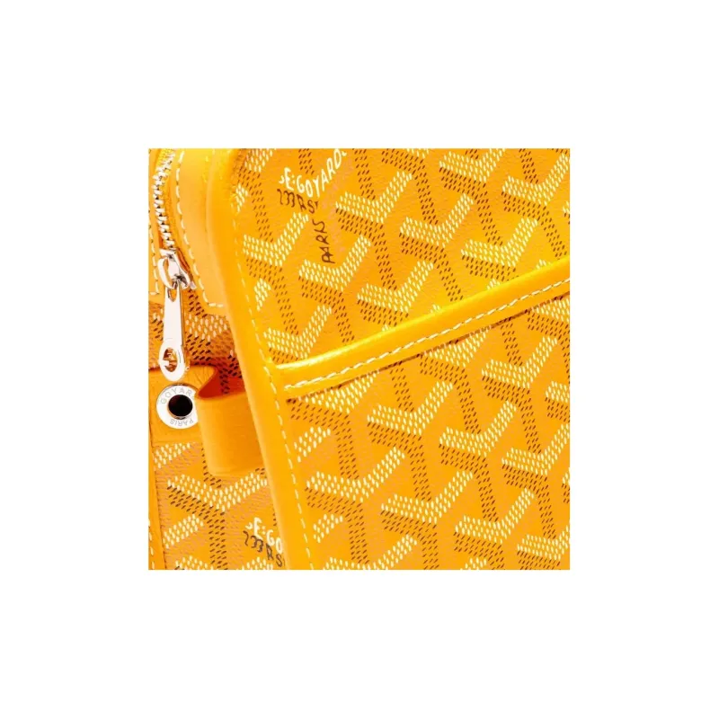 GOYARD JOUVENCE Canvas With Leather Travel Storage Bags Handheld Toiletry Bags Medium Size Unisex Yellow-3