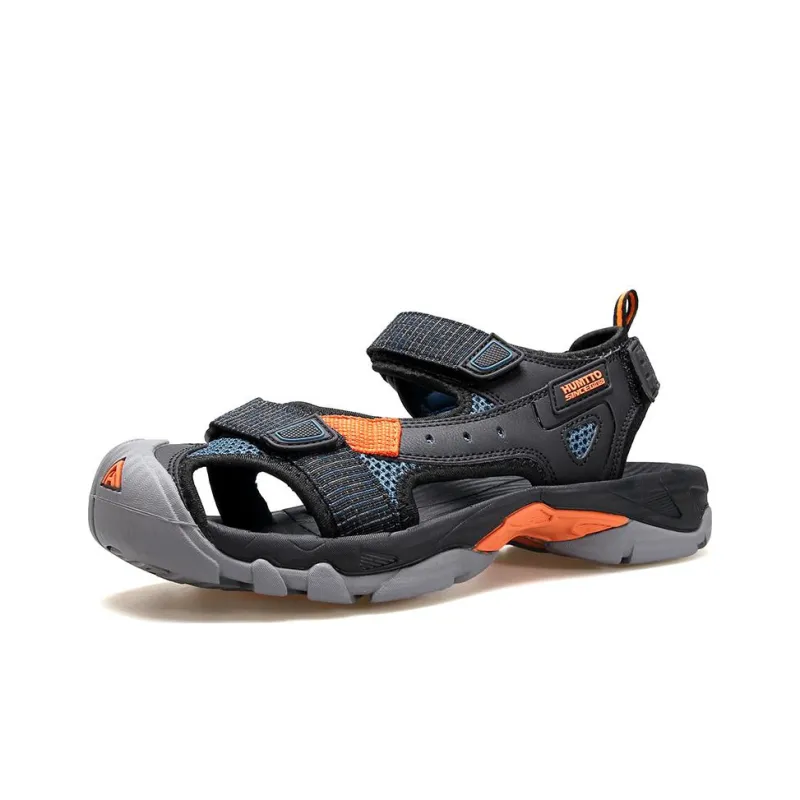 HUMTTO Beach River Trekking Shoes Sports Sandals Men's Black Navy Blue-1