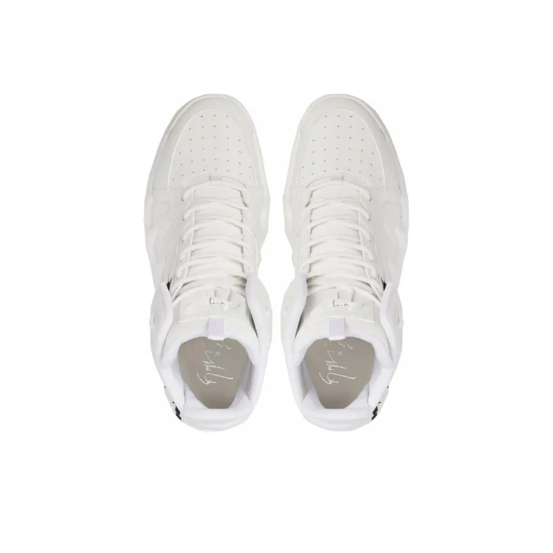Sorry In Advance x Giuseppe Zanotti/GZ Anti-Slip And Wear-Resistant Coverage High-Top Skateboard Shoes Men's White-3