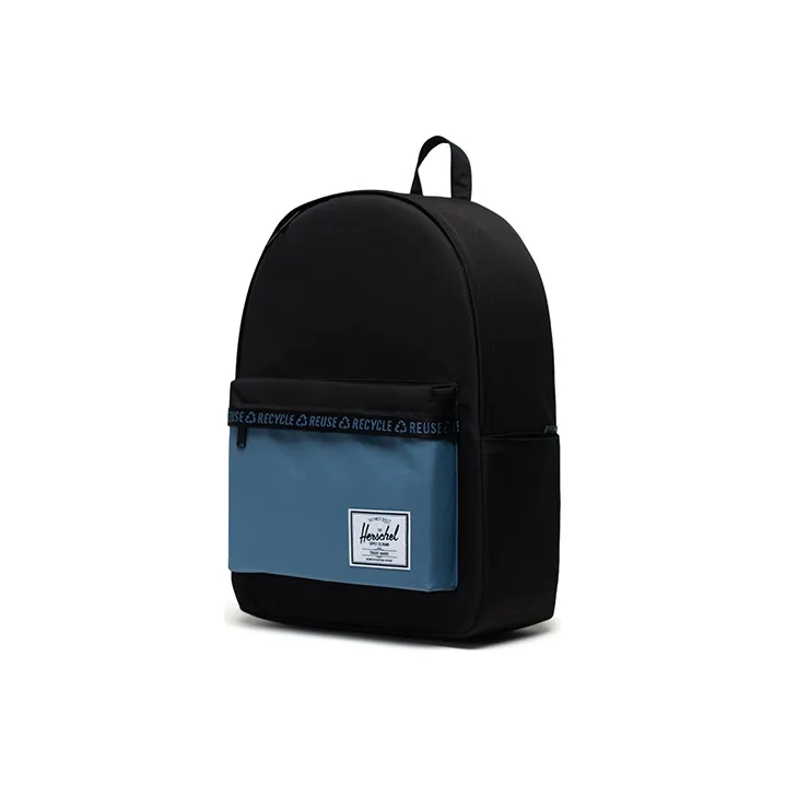 Herschel Recycled Material Backpack Extra Large Unisex Classic Black/Rippling Blue-1