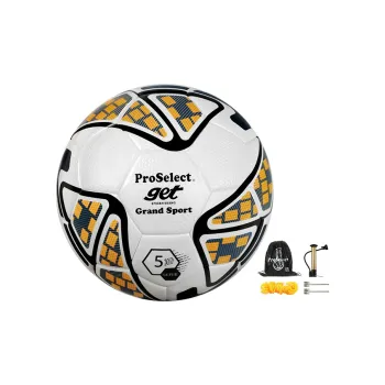ProSelect Size 5 Ball Soccer PU Seamless Thermal bonding Unisex Yellow White