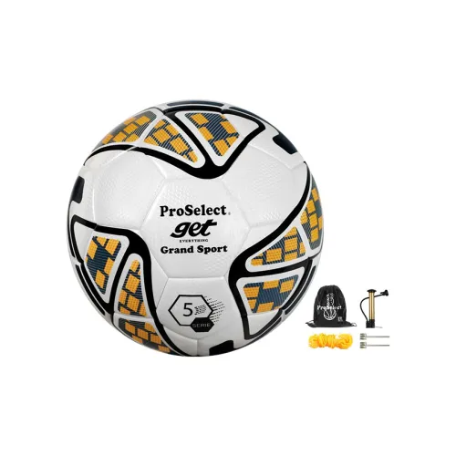 ProSelect Size 5 Ball Soccer PU Seamless Thermal bonding Unisex Yellow White