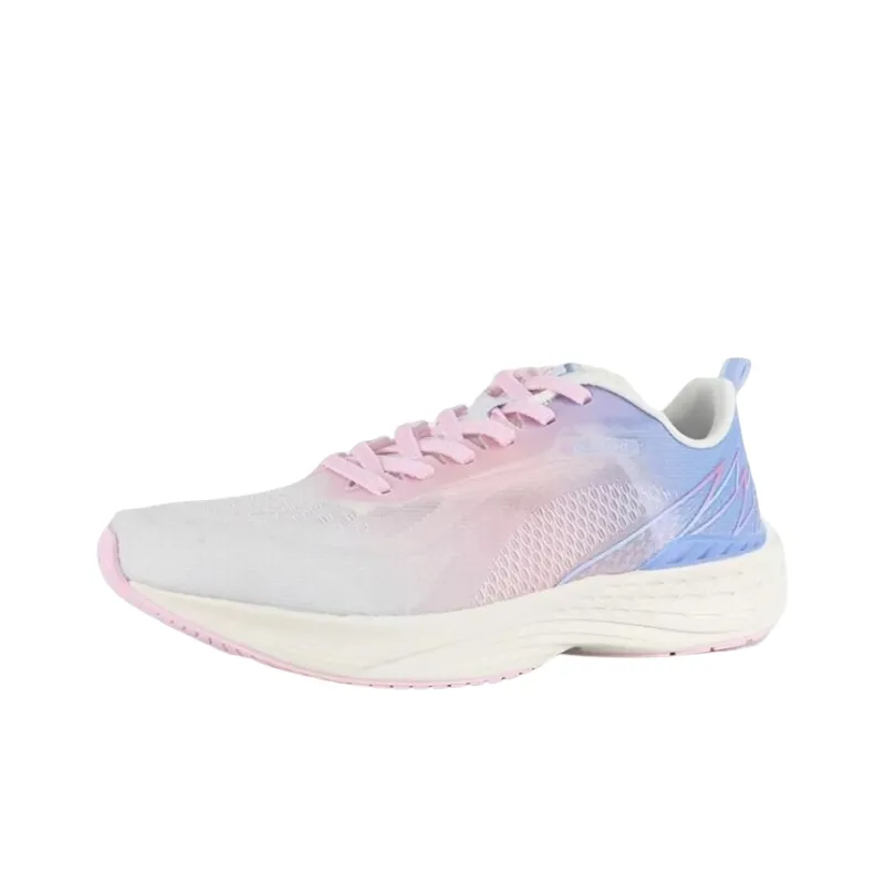 361° Flying Fish 3.0 Cushioning, Slip Resistant, And Abrasion Resistant Low Top Running Shoes Women's White Pink Blue-1