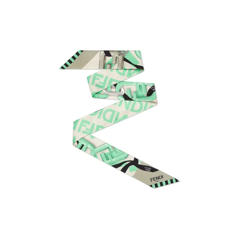 FENDI Silk Scarves Women's Green-0