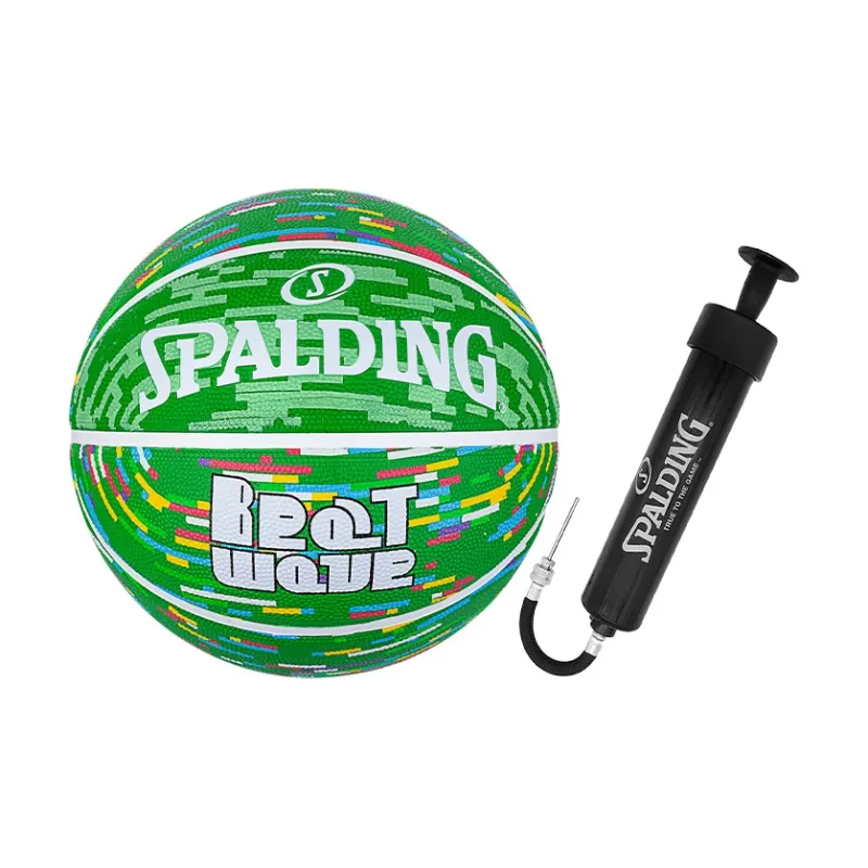SPALDING Track Series Rubber Basketball Green Size 7 Training Unisex-5