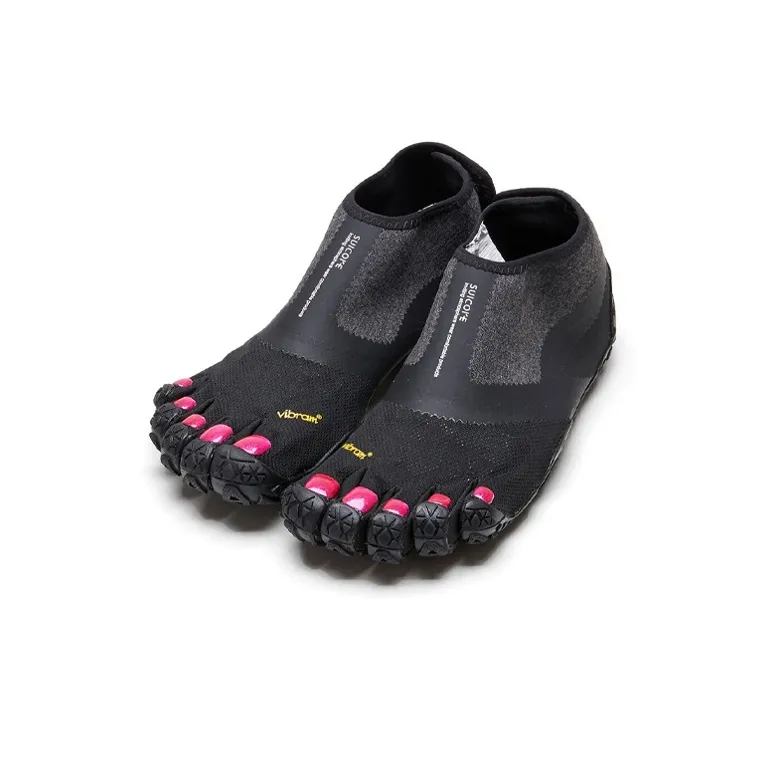 Midorikawa x Suicoke Five Fingers Shoes Slip-Resistant Mid-Top Sports Casual Shoes Men's Black Pink-1