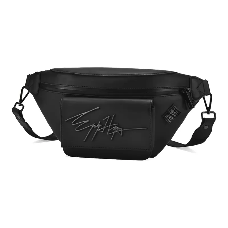 EPIPHQNY PU Crossbody Bag, Sling Bag, Fanny Pack Trumpets Men's Black-1