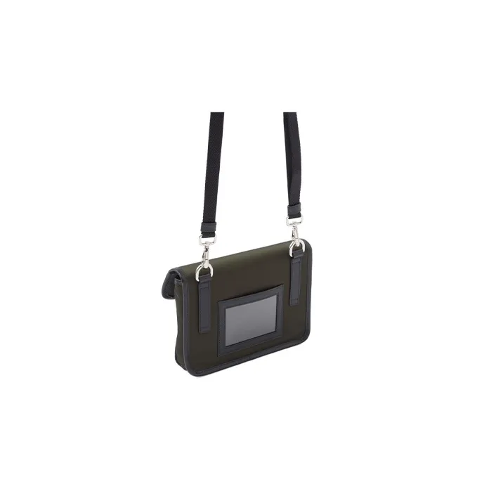 PRADA Recycled Nylon Saffiano Leather Shoulder Bag Crossbody Bag Cell Phone Pouch Regular Men's Green-2
