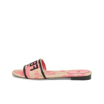FENDI Embroidered logo Slip on Slides