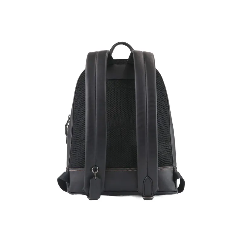 COACH Rider Cow Leather With Textile Backpack Large Size Men's Black-2