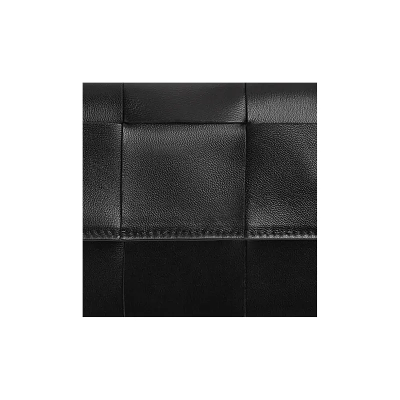 Bottega Veneta CASSETTE Cow Leather One Shoulder Crossbody Chain Wallet Women's Black-4