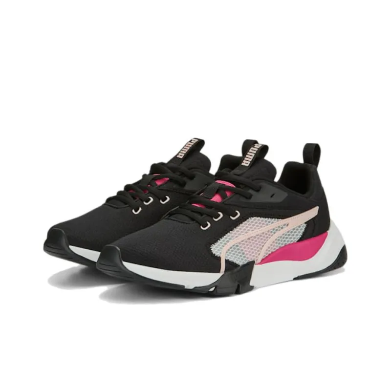 PUMA Zora Cushioning Anti-Slip Wear-Resistant Breathability Low-Top Casual Shoes Women's Black Purple-2