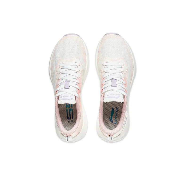 LiNing Wuyue Slip Resistant, Abrasion Resistant, Breathable Low Top Casual Running Shoes Women's White Pink-2