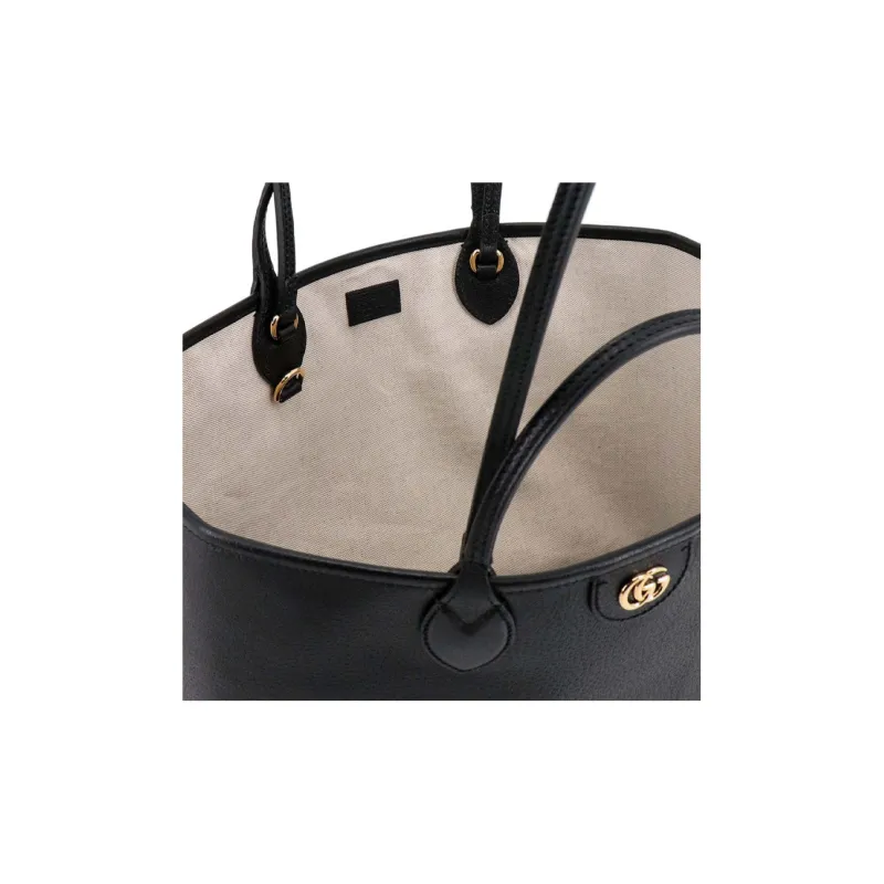 GUCCI Ophidia Leather Tote Bag Shopping Bag Handbag Medium Size Women's Black-3