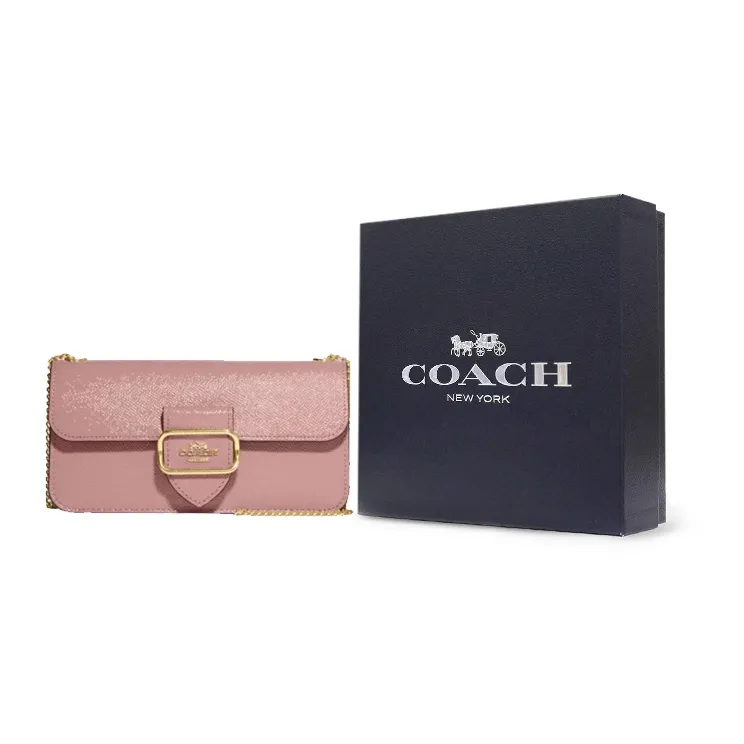 COACH Morgan Leather Clutches Shoulder Bag Crossbody Bag Small Size Women's Pink-6