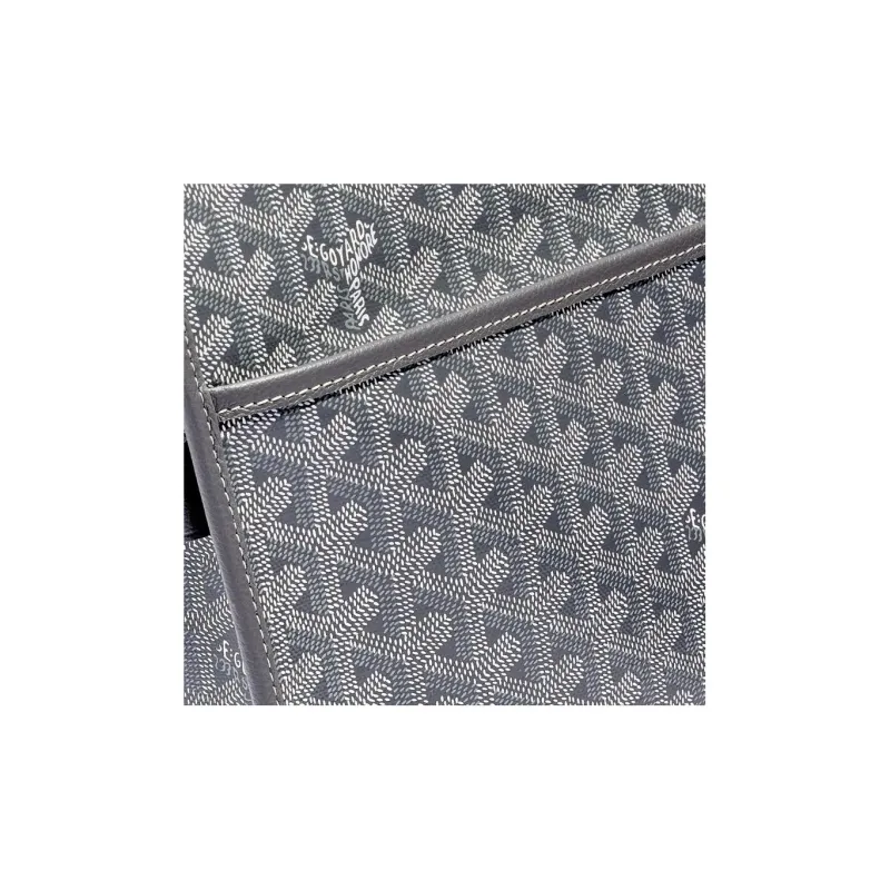 GOYARD JOUVENCE Calfskin Canvas Storage Bags Handheld Toiletry Bags Large Size Unisex Gray-3