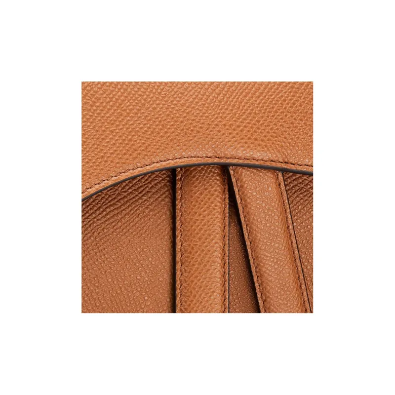 DIOR Saddle Cow Leather Saddle Bags Shoulder Bags Women's Brown-4