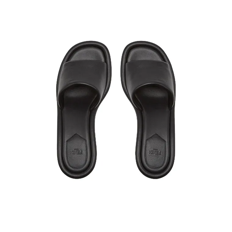 FENDI Ff Baguette Motif Wide Band Slides Women's-2