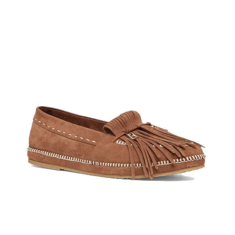 FENDI O'Lock Loafers Men's Brown-2