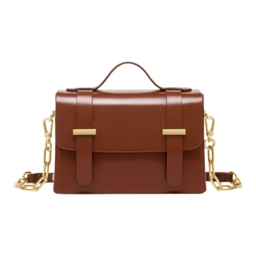 DEERE JACK Cow Leather Handbag, Crossbody Bag Women's Burgundy/Black/Caramel/White/Apricot
