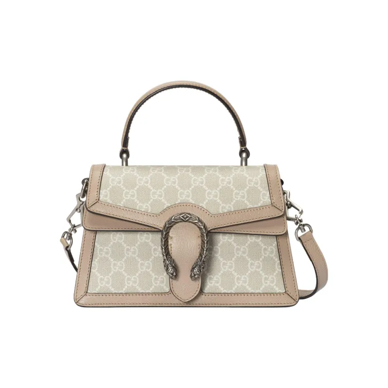GUCCI Dionysus Canvas With Leather Shoulder Bag, Crossbody Bag, Handbag Small Size Women's Beige/Wheat-0