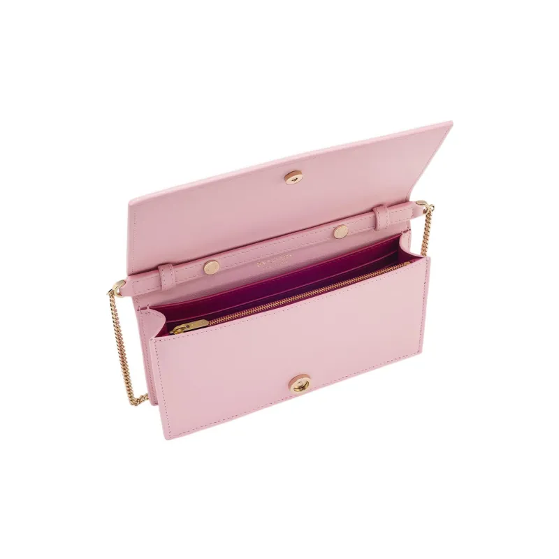 BVLGARI Calfskin Wallets Shoulder Bag Crossbody Bag Women's Pink-2