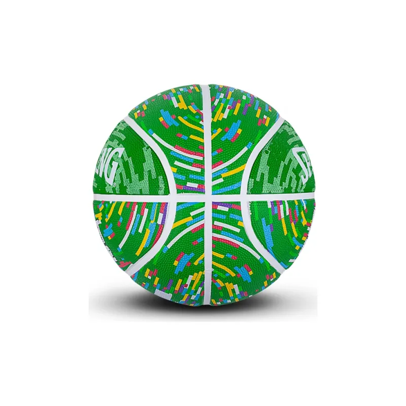 SPALDING Track Series Rubber Basketball Green Size 7 Training Unisex-3