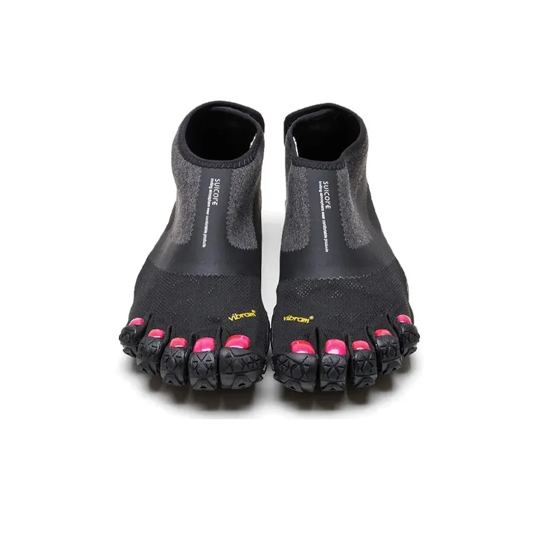 Midorikawa x Suicoke Five Fingers Shoes Slip-Resistant Mid-Top Sports Casual Shoes Men's Black Pink-3