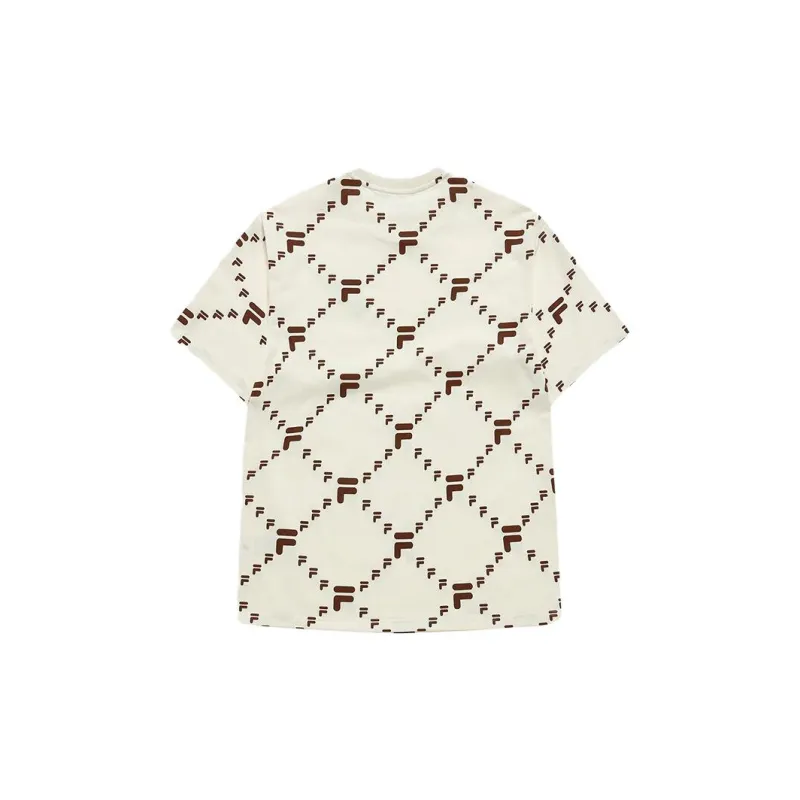 FILA FUSION T Shirt Unisex Antique White Imitation-1