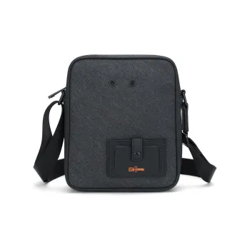 ELLE HOMME Fabric Crossbody Bag Regular Unisex Dark Gray