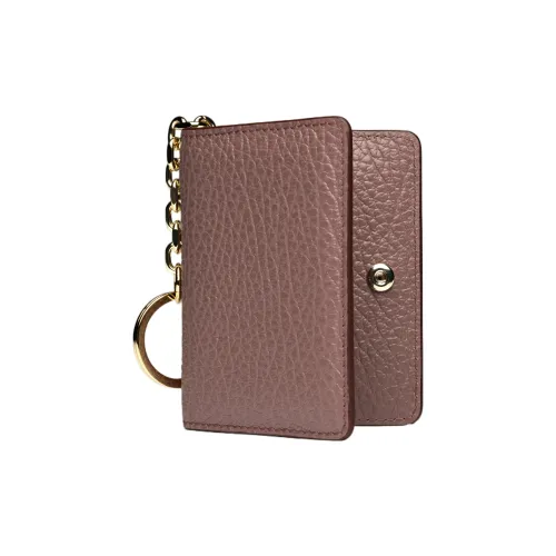 Maison Margiela Grain Leather Wallet, Card Holder Women's Dark Pink