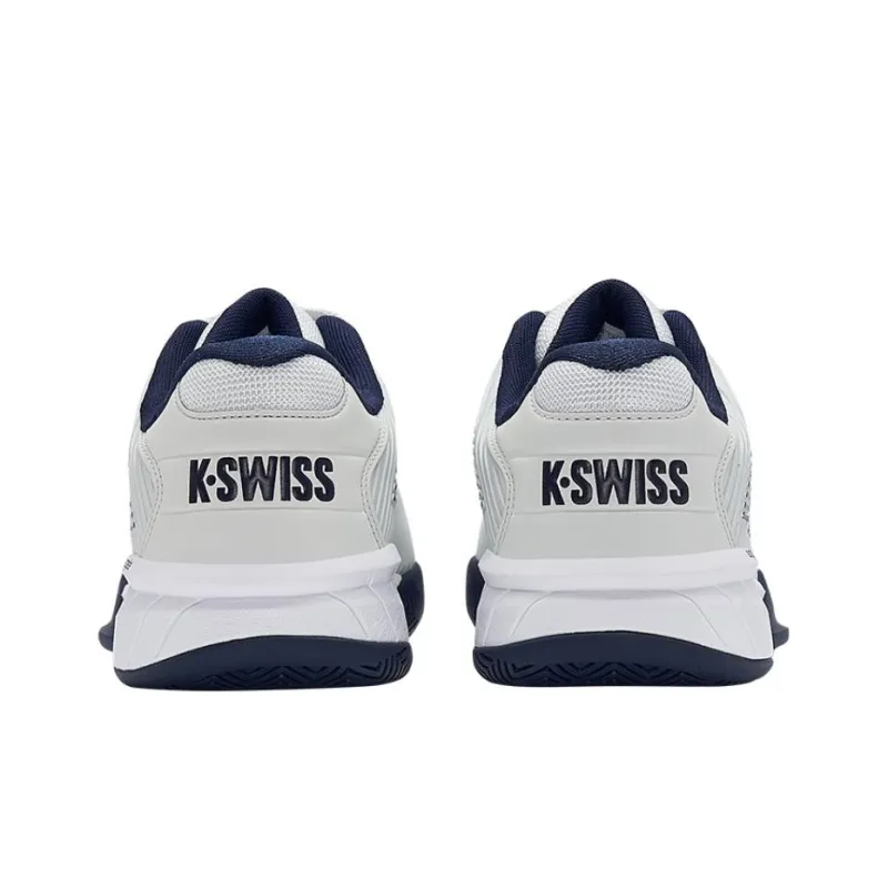KSWISS Shock Absorbers With Slip Resistant Features Low Top Tennis Shoes Men's White Gray Blue-4