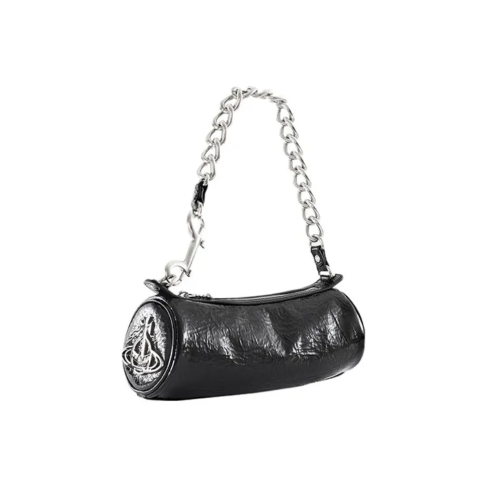 Vivienne Westwood Polyester Cylinder Bag Handbag Shoulder Bag Women's Black-2