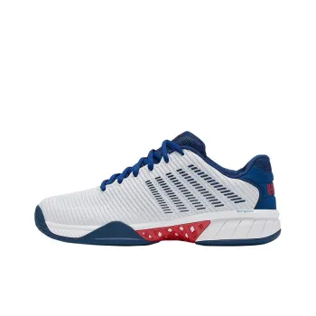 KSWISS Shock Absorbers With Slip Resistant Features Low Top Tennis Shoes Men's White Blue Red