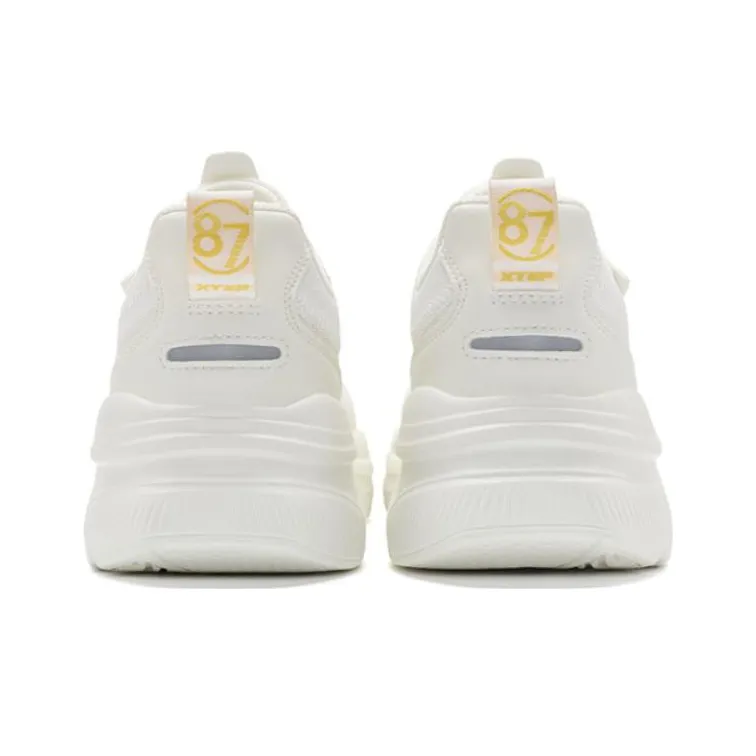 AGAHO x XTEP Mu Xing Anti Slip And Wear Resistant Breathable Low Top Sports Casual Shoes Women's Sail White-4