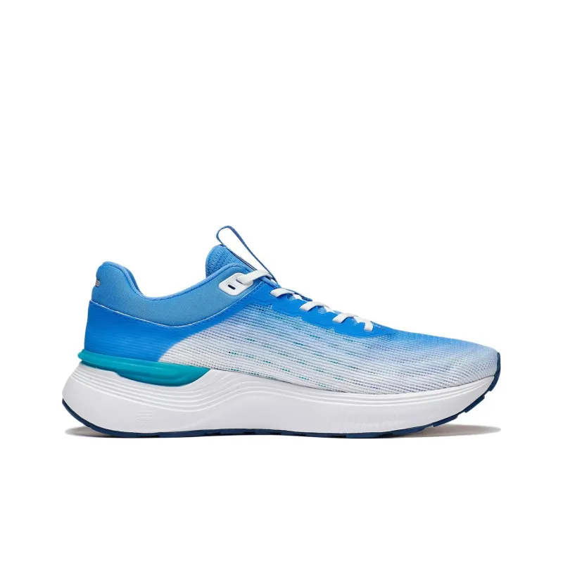 LiNing Light And Shadow Element Anti Slip And Wear Resistant Breathable Low Top Running Shoes Men's Blue White-1