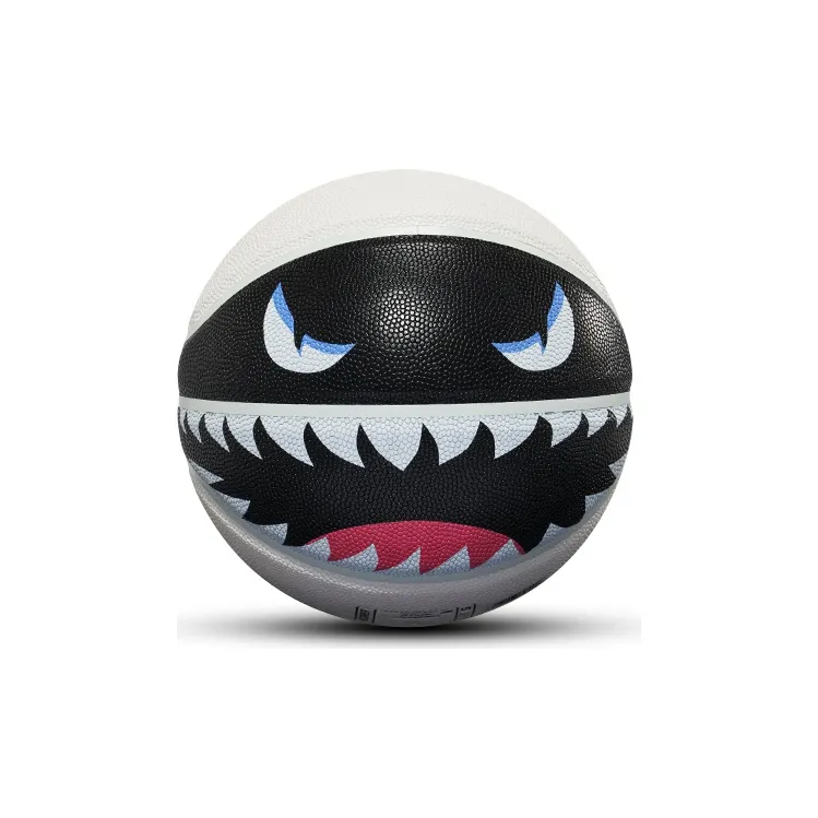 RIGORER Monster Series PU Basketball Black White Size 5 Training Kids'-2