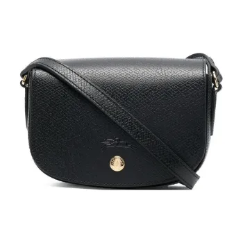 LONGCHAMP Épure Cow Leather Saddle Bag, Crossbody Bag Women's Black