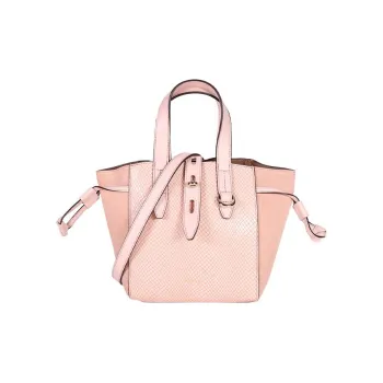 Furla Net Collection Cow Leather Basket Bag, Handbag, Shoulder Bag, Crossbody Bag Small Size Women's Pink