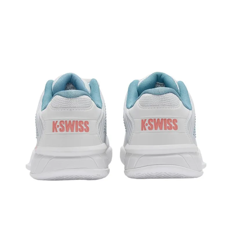 KSWISS Slip Resistant Low Top Tennis Shoes Women's White Blue Pink-4