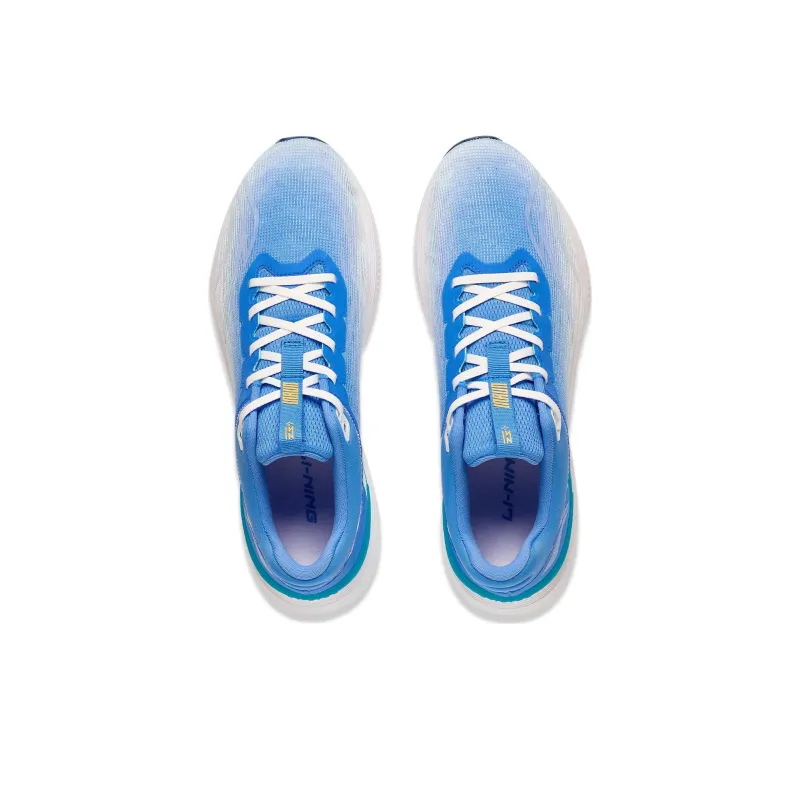 LiNing Light And Shadow Element Anti Slip And Wear Resistant Breathable Low Top Running Shoes Men's Blue White-3