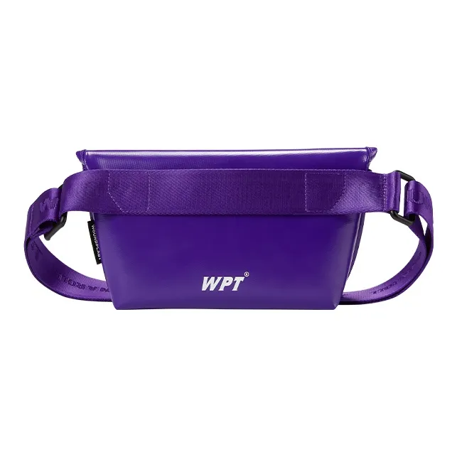 WPT PVC Leather Commute Crossbody Bag Small Size Unisex Black-25